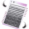 Bulk wholesale DIY segment false eyelash Mix length 10mm-16mm D curl Double-head glue tweezers set