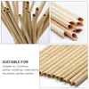 Copas descartáveis palhas 50 PCs Bamboo Straw Greenery Decor Supplies Party Party Drinking Pipet Pipet Beer