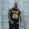 Men's T-Shirts Summer Tank Top Men Gym Training Clothing Quick Dry Silm Fit Bodybuilding Slveless Shirts Man Fashion Basketball Vest T240411