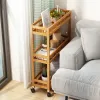 4-stufiger Slim Storage Cart Kitchen Organizer ausrutschen Sie Mobile Storage Cart Rolling Pantry Regal Küchenregale Utility Regale