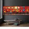 Wangart Cuadros Etnicos Tribal Art Paintings African Femmes Dancing Oil Painting Picture pour le salon Canvas Imprime