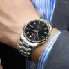 Wristwatches Business Men's Watch VA VOOM 2024 Fashion Trend Blue Stainless Steel Waterproof Quartz Movement Boutique Men Casual Wristatch