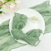 6pcs Sage Gauze CheeseceCloth منديل طاولة المفوضية وضع مأدبة حفلات زفاف لتناول الطعام في مأدبة عيد الميلاد.