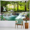 Tobestry krajobraz gobeliny Fantasy Forest Waterfall WATHING HAHEMIAN HOME DECORATION DECORATION MAT MAT PICNIC MAT Arkusz łóżka R0411