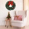 Decorative Flowers 40CM Christmas Wreath Artificial Pine Cones Berry Spruce Garland Hanging Ornaments Front Door Wall Decorations Xmas Tree