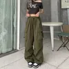 Pantalons de fret à cordon de cordon y2k harajuku streetwear de jambe large lâche