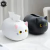 Caixa de tecidos de gato Kawaii Caixa de armazenamento de guardana