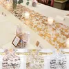 Sparkle Gold Tinle Table Runner Rose Gold Silver Séquina Glitter Foil Fina