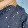 Мужские куртки дизайнер 2024 весна/лето Новая свободная повседневная мода, вышитая джинсовая ткань, унисекс ICWP
