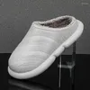 Slippers Couple imperméable Half Pack Coton Chaussures intérieure hivernale moelleuse moelle