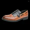 Casual Shoes Herren hochwertige, bequeme Leder formelle Schuh -Hochzeitsfeier Kleid Kuh Modetrends Oxford