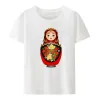 Matryoshka Doll Babushka Stacking Russian Tee Traditionell Old School Tattoo Anpassa Woman's T-shirt Hip-Hop Hipster Shirt