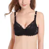 BRAS Kvinnor Sexig spetsbh fast färg trådlös Push -broderi Flower Deep V Neck Lingerie Kvinnliga underkläder Kvinnors intimat