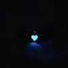 2pcs leuchtende Herzringe im dunklen fluoreszierenden Ring für Männer Frauen verstellbare offene Fingerring -Paar Ringe Schmuckgeschenke