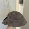 Beretten stevige kleur zoete zon hoed Japanse UV -bescherming brede rand zonnescherm haken gebreide bucket Travel
