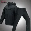 Taktische Sets Männer Outdoor Swat Combat Jacke und Multi -Taschen -Ladung Pant Army Airsoft Hunting Kapuze Winter Herbstanzug