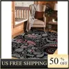 Carpets United Weavers Plaza Gina Area Rug Paisley Pattern Black 7'10" X 10'6"