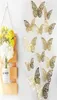 12pcSset Butterfly Wall Stickers 12pcSset 3D Fense Feel Quartos Crianças Destar