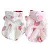 Vêtements de chien Strawberry Imprime-arc Decor Robe mignon robes chat princesse chiot tutu tutu chihuahua yorkies