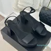 15a Sapatos de vestido Top qualidade Plataforma de moda feminina de couro genuíno bombas de salto alto redondo slingbacks sandálias elegantes abertos