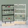 Display Stand met gaten voor oorbellen Hangers Bracebanden Sieraden Display Stud -oorbellen Holder Zwart Wit Jewelry Rack