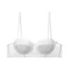 Reggiseno da donna mezza tazza di cotone sottile reggiseno solido seno late