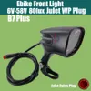 Ebike voorlicht 6V-58V Hoogtepunt+Julet 2pins WP Plug 80 Lux /100 Lux voor /achterlamp LED Bicycle Electric Light WP IPX5