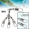 10pcs hangingスナップ釣り釣りタックルフィッシュフックコネクタフィッシングスナップコネクタとピン釣りツールタックル