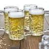Vinglasglas Glas tumlar hushåll mugg vatten kopp hantverk öl internet kändis stor kapacitet utkast med handtag värmebeständig uppsättning