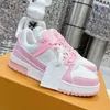 Designer Serie di allenatore di alta qualità Serie casual Sneakers da donna Sneaker Abloh Calfano Real in pelle Real in rilievo in rilievo con piattaforma a basso contenuto di piattaforme a basso contenuto di piattaforme di scarpe da ginnastica 36-45