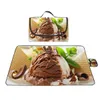 Ice Cream Waterdicht zandbestendig picknickmat opvouwbare draagbare stranddeken Oxford lichtgewicht mat voor reizende wandelpark gazon