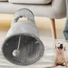 Tune de tunnel de chat pliable jeu tente jouet chat jouet intérieur chiot en peluche pour l'exercice de cachette d'entraînement pour animaux de compagnie