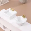 1:12 House Doll House in miniatura lavabo in ceramica lavandino del lavandino del bagno Accessori mobili per mobili fpr bambola decorazione per bambole per bambini finta giocattolo giocattolo giocattolo