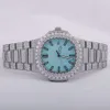 Luxury Look Fullt Watch Iced For Men Woman Woman Top CraftSmanship Unikt och dyra Mosang Diamond Watchs For Hip Hop Industrial Luxurious 33738