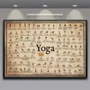 Ćwiczenia domowe gym joga ashtanga wykres stał zdrowie plakaty vintage plakaty ścienne zdjęcie na płótnie malarstwo drukuj salon wystrój domu