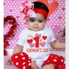 My 1st Valentine Newborn Bodysuit Baby Short Sleeve Romper Jumpsuit Infant Girls Boys Playsuit Outfits Valentine's Day Clothes