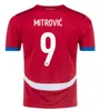 2024 Sırbistan Futbol Forması 2025 Euro Cup Milivojevic Mitrovic Tadic Sergej 24 25 Ev Kırmızı Uzak Beyaz Futbol Gömlekleri