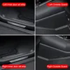 För Tesla Model Y 2021 2022 Tröskelstång Dörr Välkommen Pedal TPE Corner Guard Kick Guard Boot Side Guard Car Anti-Dirty Pad Set