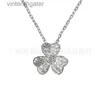 Collier de créateur de marque Vancelfe High End 925 Collier en diamant complet en sterling Clover Full Diamond 18K