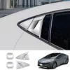 För Toyota Prius 60 Series 2023 2024 ABS Black Carbonfiber bakdörrhandtag skålram bakre triangel trim externa tillbehör