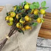 Decorative Flowers Pomegranate Dining Room Table Decor Artificial Berries Stem Branch Floral Accessories