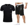 Varumärkesdesigner Mens Tracksuits Summer T-Shirt + Shorts Basketball Sportwear Fashion Casual Set Kort ärm Running Jogging Quality Plus Size Clothes