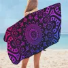 Serviette de bain mandala salle de bain couloreuse de fleurs couleurs serviette de plage pour adulte serviette de douche en microfibre Bohemien Girly 75x150 cm serviettes de bain