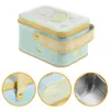 Förvaringsflaskor Portable Tin Box Cookie Jar Candy med lock TINS ​​LIDS Festival Tinplate Metal Containers