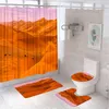 Rideaux de douche Mountain Scenic Curtain Ensembles Natural Blue Sky White Cloud Tissu Salle de bain Tapis de bain sans glissement.