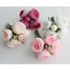 Decorative Flowers Moisturizing Rose With Wet Feeling Wedding Ceremony Holding Fake Bouquet DIY Home Garden Decoration Artificial