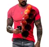 Camiseta para hombres de Summer Fruit para hombres HD impresión HD New Strawberry Marca de marea rápida de secado rápido