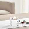 Posiadacze świec Crystal religijne stojak na tealight Pillar Candlestick na ślub Centerpieces Dekoracja Candelabra GZT002