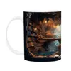 Muggar 3D Bookhelf Mug Effect Books Cool Birthday Christmas Gifts till honom hennes vita keramiska 11oz