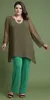 Mother's Dresses Mother Of the Bride Dress Formal Pant Suits O-Neck Long Sleeve Chiffon Dark Green Custom Plus Size New Two Pieces